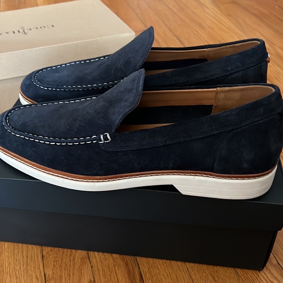 Allen Edmonds , Wilder Navy Suede Slip On shoes - Picture 2 of 4